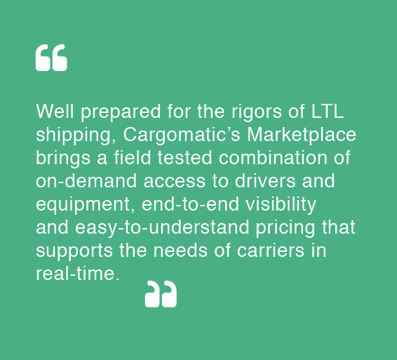 LTL Carriers and The Cargomatic Marketplace Quote.